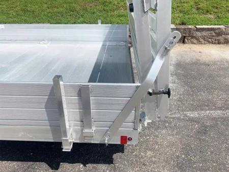 New Aluma 8118SR TA (81x18) ATV/UTV Trailer - Bi-Fold Tailgate - Side Ramps!