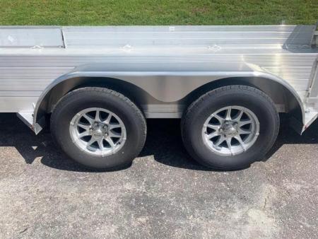 New Aluma 8118SR TA (81x18) ATV/UTV Trailer - Bi-Fold Tailgate - Side Ramps!