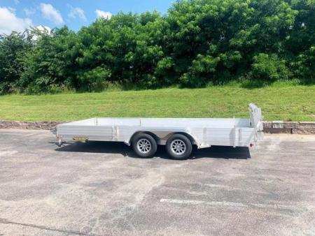 New Aluma 8118SR TA (81x18) ATV/UTV Trailer - Bi-Fold Tailgate - Side Ramps!
