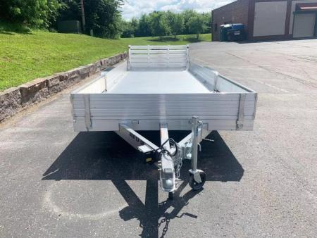 New Aluma 8118SR TA (81x18) ATV/UTV Trailer - Bi-Fold Tailgate - Side Ramps!