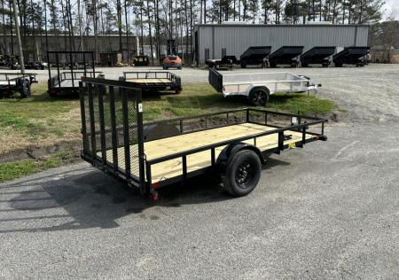 New 2027 Big Tex Trailers 35SA Utility Trailer, 6.5x12, Tube Top Rail, Spring Assist Tube Gate