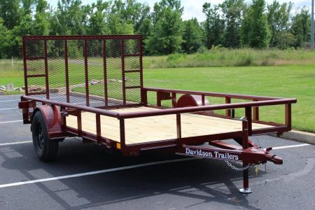 New 2026 Davidson Trailers 83X12 MAROON Utility Trailer