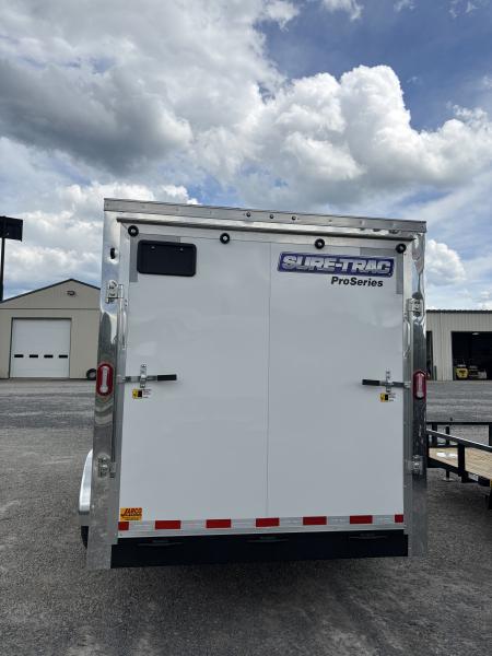 New 2026 Sure-Trac 7x16 Contractor Pro Bullnose Cargo / Enclosed Trailer
