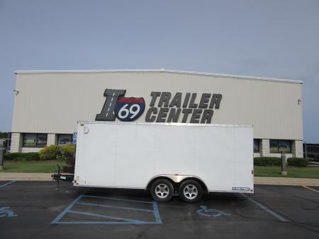 Used 2014 Sure-Trac 7 x 18 STW8418TA-070 Cargo / Enclosed Trailer 7K / Reduced Height