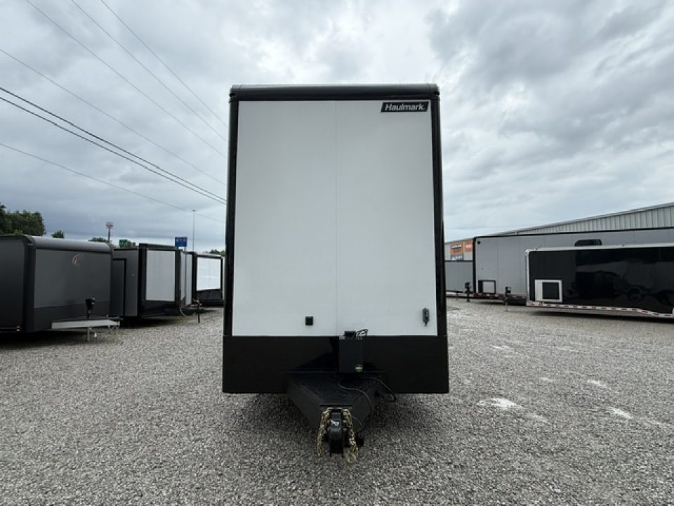 New Haulmark EDGE 8.5x30 Stacker 21K- White W/ Steel Frame, Black Lift & Recessed E-Track