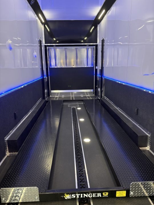 New Haulmark EDGE 8.5x30 Stacker 21K- White W/ Steel Frame, Black Lift & Recessed E-Track