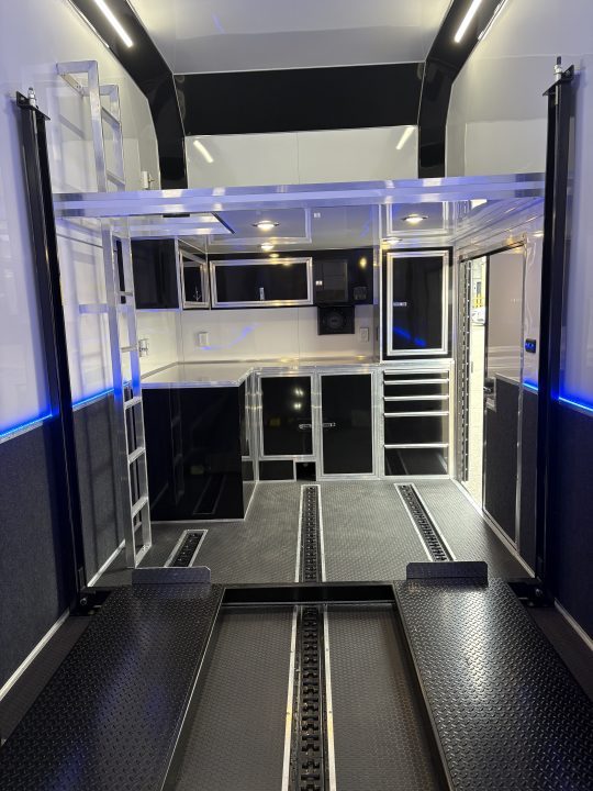 New Haulmark EDGE 8.5x30 Stacker 21K- White W/ Steel Frame, Black Lift & Recessed E-Track