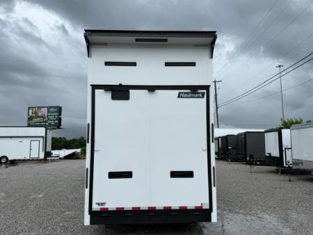 New Haulmark EDGE 8.5x30 Stacker 21K- White W/ Steel Frame, Black Lift & Recessed E-Track