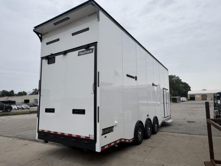 New Haulmark EDGE 8.5x30 Stacker 21K- White W/ Steel Frame, Black Lift & Recessed E-Track