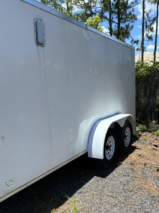 Consignment 2024 Rock Solid Cargo 7x14 Enclosed Trailer – 7K GVWR | White Cargo Trailer