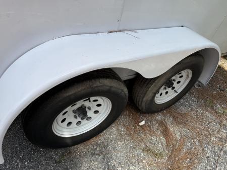 Consignment 2024 Rock Solid Cargo 7x14 Enclosed Trailer – 7K GVWR | White Cargo Trailer