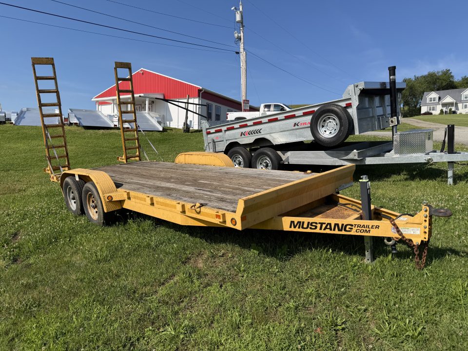 Used 2012 Mustang 18' Equipment Hauler w/ Stand Up Ramps