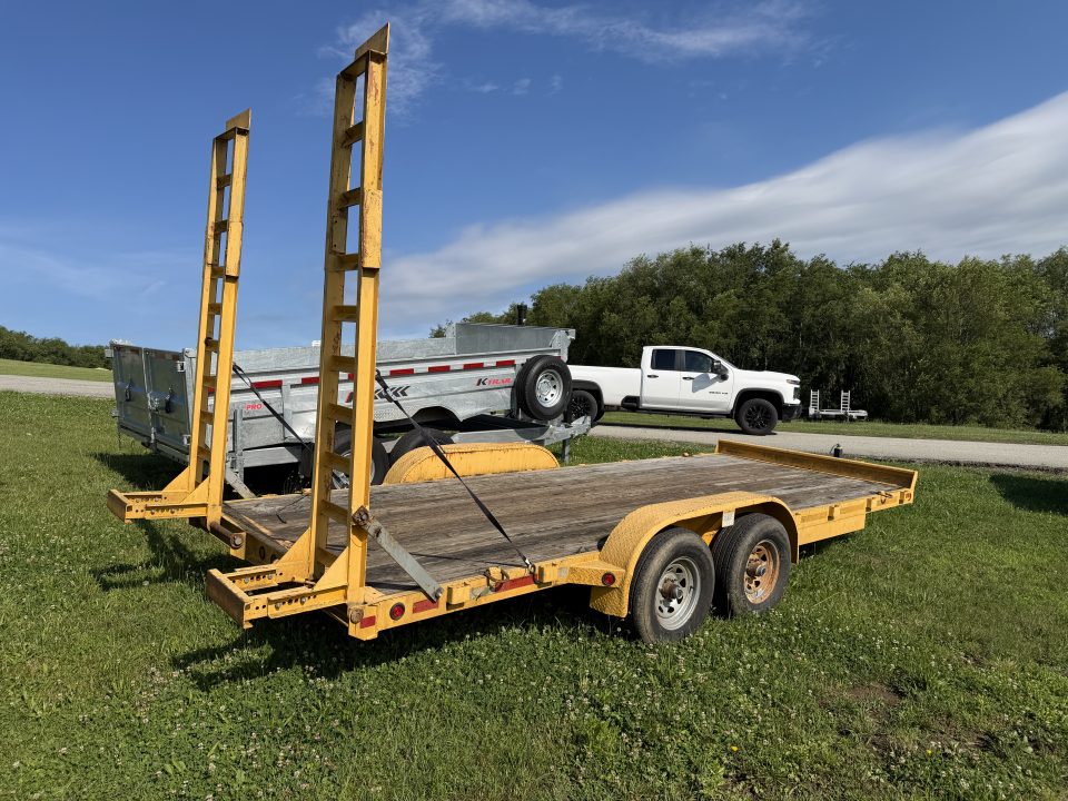 Used 2012 Mustang 18' Equipment Hauler w/ Stand Up Ramps