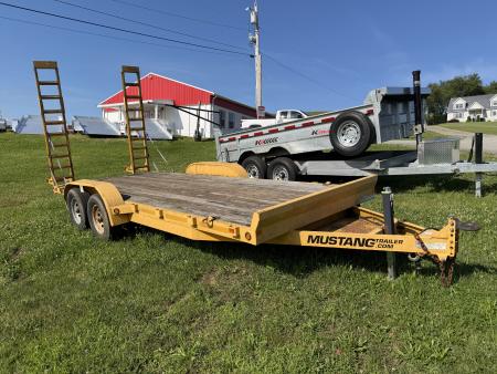 Used 2012 Mustang 18' Equipment Hauler w/ Stand Up Ramps