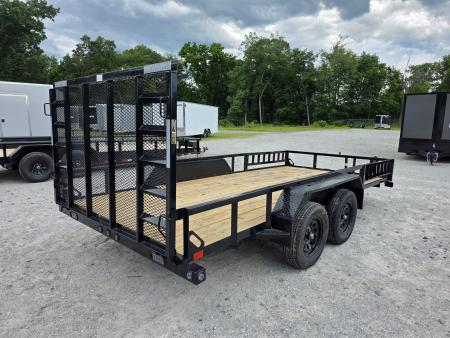 New 2026 Load Trail 83 X 16 TANDEM AXLE UTILITY TRAILER SIDE LOAD RAMPS 83X16 Utility Trailer