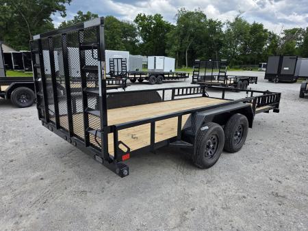 New 2026 Load Trail 83 X 16 TANDEM AXLE UTILITY TRAILER SIDE LOAD RAMPS 83X16 Utility Trailer