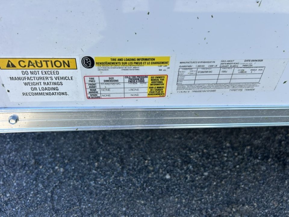 New 2026 Haul About Trailers 6 X 12 V nose,2,990 lb. GVWR Cargo / Enclosed Trailer