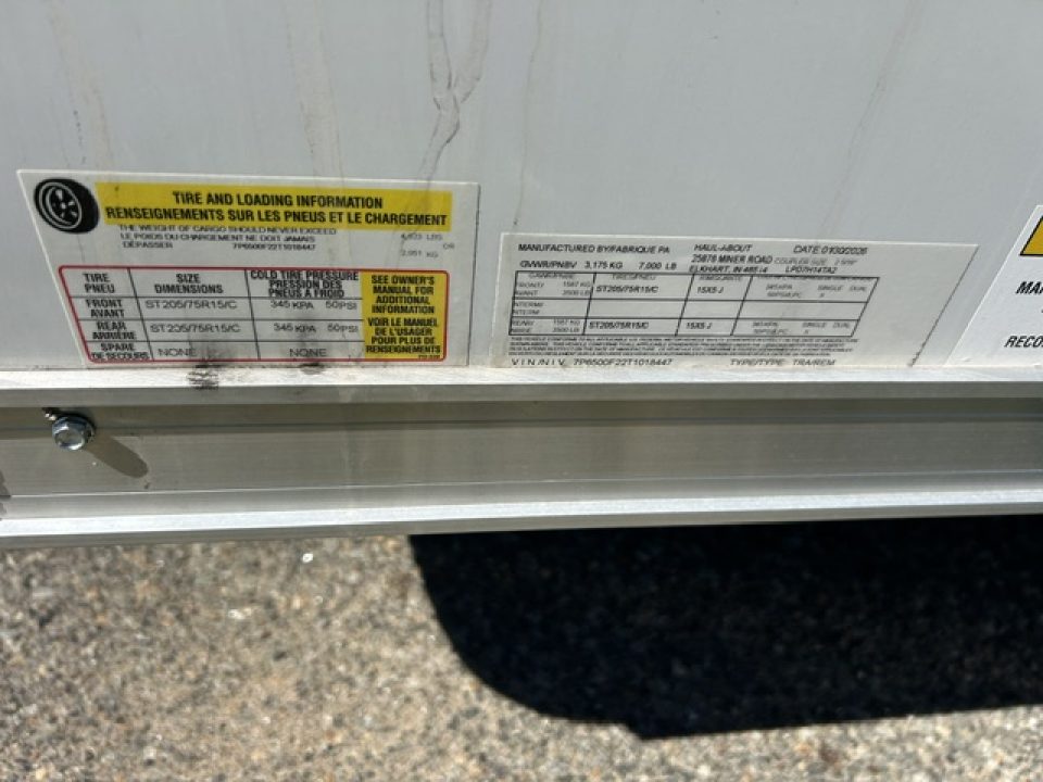 New 2026 Haul About Trailers 7X14 with Double Doors, 7,000 lb. GVWR Cargo / Enclosed Trailer