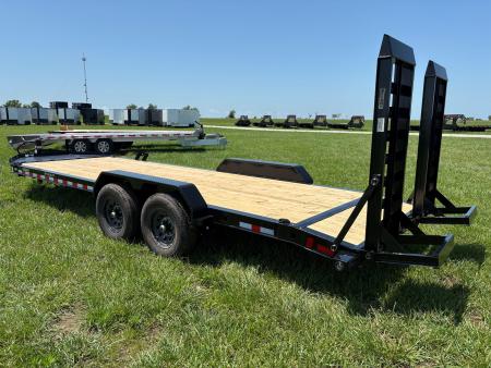 New 2026 Load Trail 83x22 Tandem 14K I-Beam Equipment Trailer W/ Stand Up Ramps