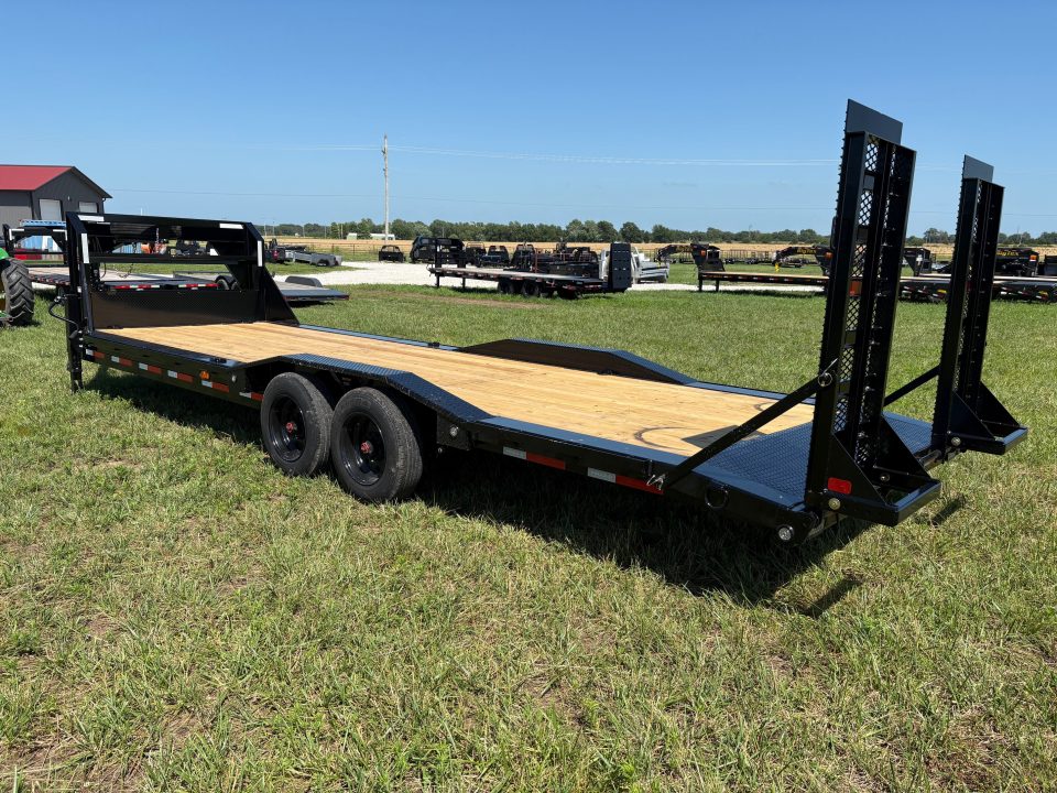 New 2027 MAXX-D 102x26 Tandem 18K GN Equipment Trailer W/ Drive Over Fenders & Stand Up Ramps