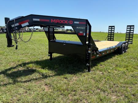 New 2027 MAXX-D 102x26 Tandem 18K GN Equipment Trailer W/ Drive Over Fenders & Stand Up Ramps