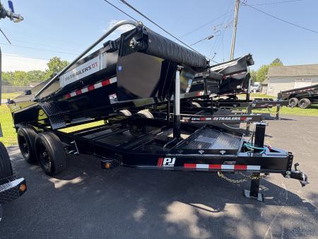 New 2026 PJ Trailers 14'x83" Low Pro Telescopic Dump Trailer
