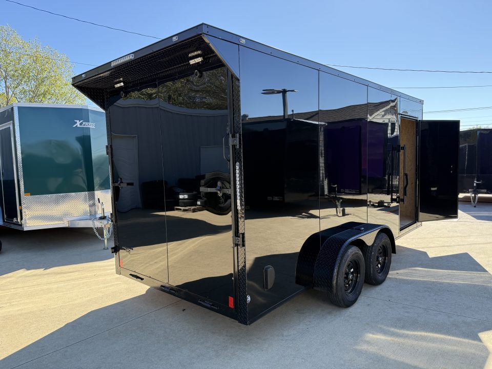 New 2026 New 7x16 TA Screwless Enclosed Trailer | Blackout | Spoiler Package | 7' Interior | .08 Polycor | Dexter Axles | El Paso | 1151