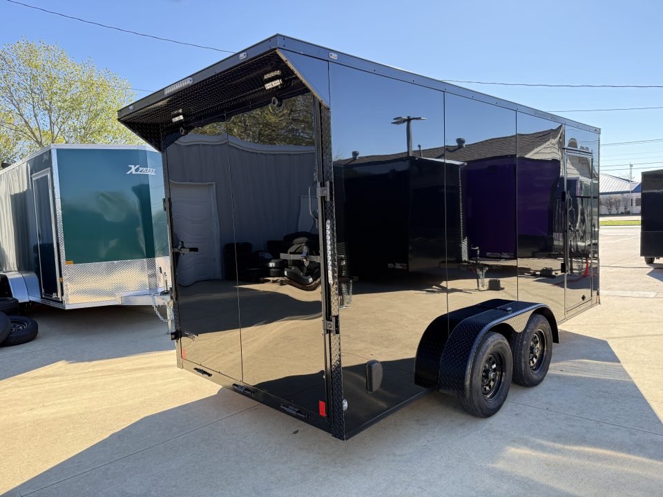 New 2026 New 7x16 TA Screwless Enclosed Trailer | Blackout | Spoiler Package | 7' Interior | .08 Polycor | Dexter Axles | El Paso | 1151