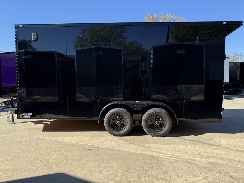 New 2026 New 7x16 TA Screwless Enclosed Trailer | Blackout | Spoiler Package | 7' Interior | .08 Polycor | Dexter Axles | El Paso | 1151