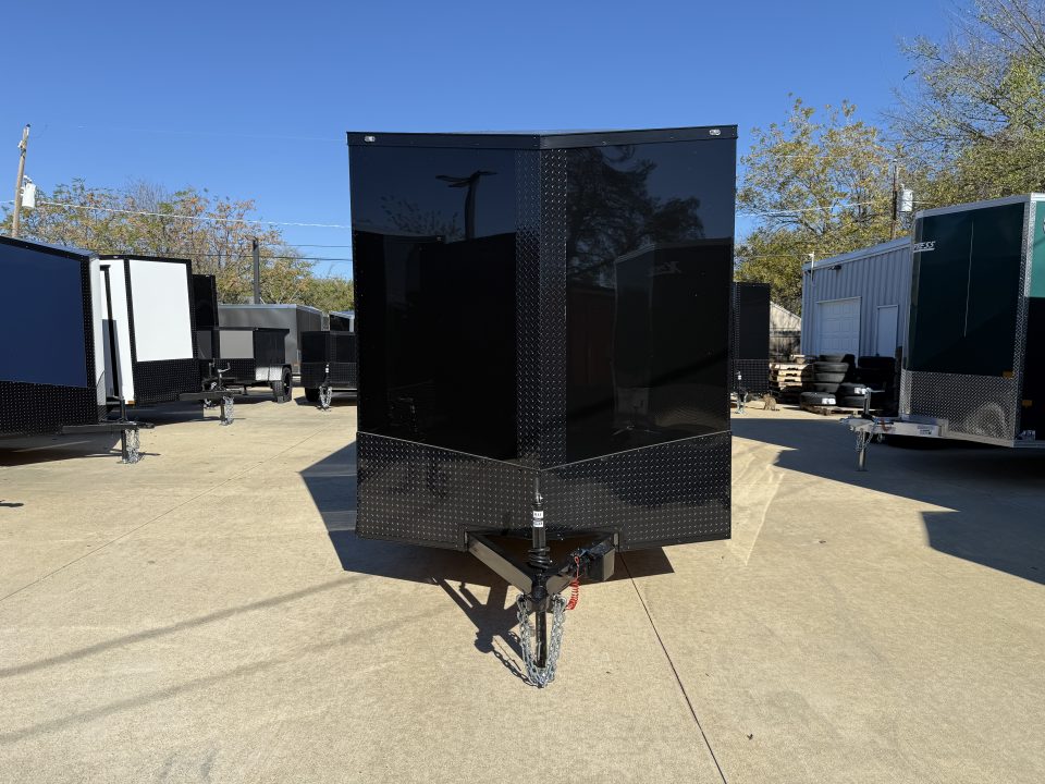 New 2026 New 7x16 TA Screwless Enclosed Trailer | Blackout | Spoiler Package | 7' Interior | .08 Polycor | Dexter Axles | El Paso | 1151
