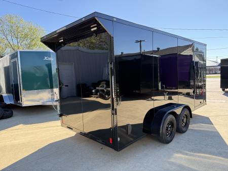 New 2026 New 7x16 TA Screwless Enclosed Trailer | Blackout | Spoiler Package | 7' Interior | .08 Polycor | Dexter Axles | El Paso | 1151