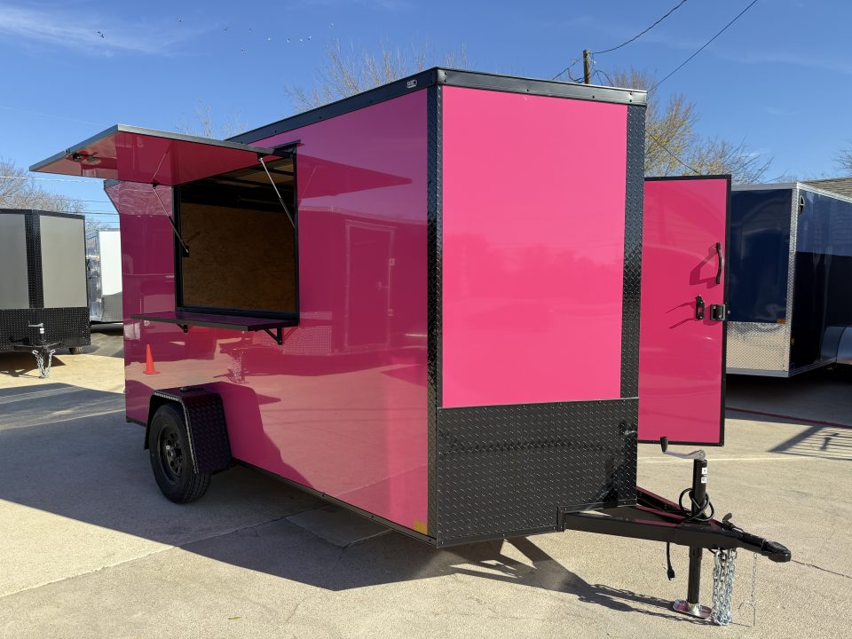New 2026 New 6x12 SA Screwless Enclosed Vending Trailer | Blackout | Spoiler Package | .08 Polycor | Dexter Axle | El Paso | 1152