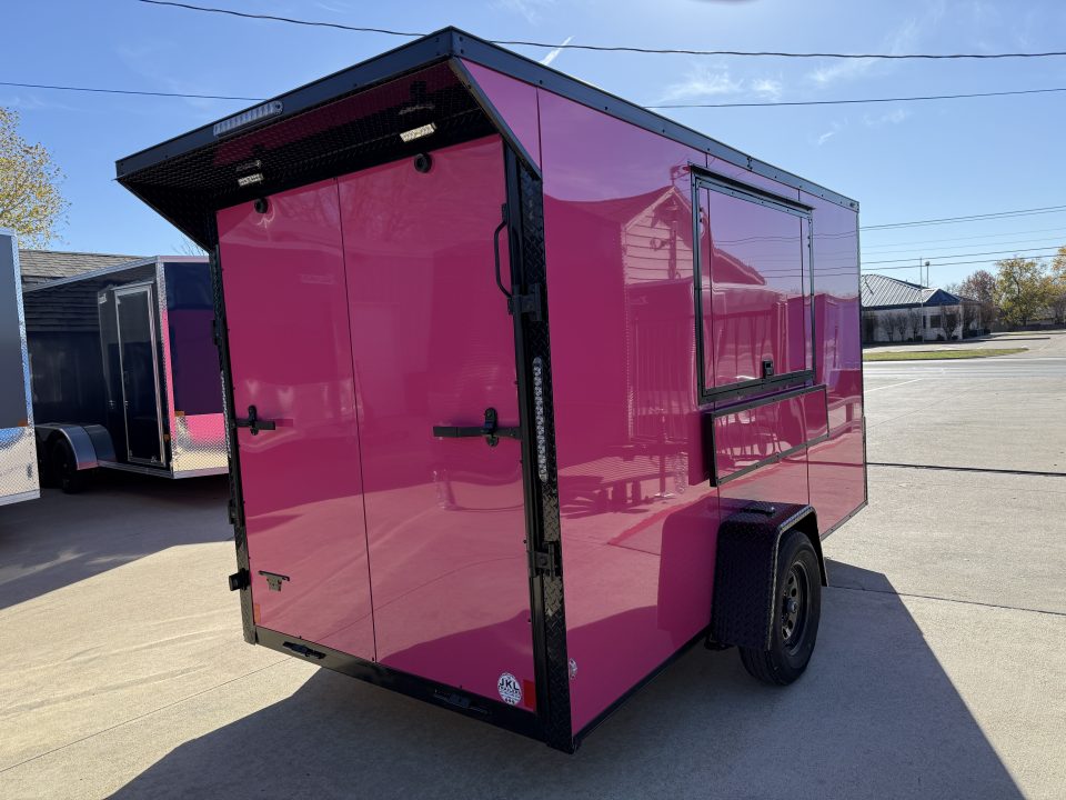 New 2026 New 6x12 SA Screwless Enclosed Vending Trailer | Blackout | Spoiler Package | .08 Polycor | Dexter Axle | El Paso | 1152