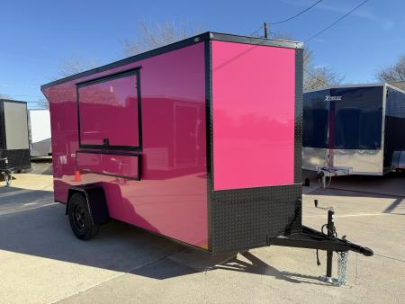New 2026 New 6x12 SA Screwless Enclosed Vending Trailer | Blackout | Spoiler Package | .08 Polycor | Dexter Axle | El Paso | 1152