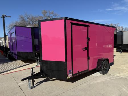New 2026 New 6x12 SA Screwless Enclosed Vending Trailer | Blackout | Spoiler Package | .08 Polycor | Dexter Axle | El Paso | 1152