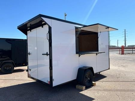 New 2026 New 6x12 SA Screwless Enclosed Vending Trailer | Blackout | Spoiler Package | .08 Polycor | Dexter Axle | El Paso | 1153