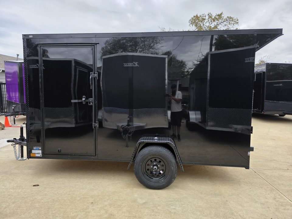 New 2026 New 6x12 SA Screwless Enclosed Vending Trailer | Blackout | Spoiler Package | .08 Polycor | Dexter Axle | El Paso | 1154