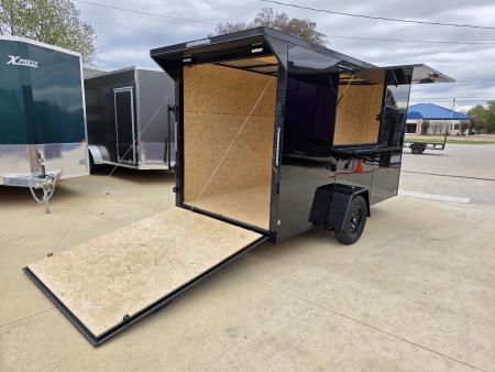 New 2026 New 6x12 SA Screwless Enclosed Vending Trailer | Blackout | Spoiler Package | .08 Polycor | Dexter Axle | El Paso | 1154