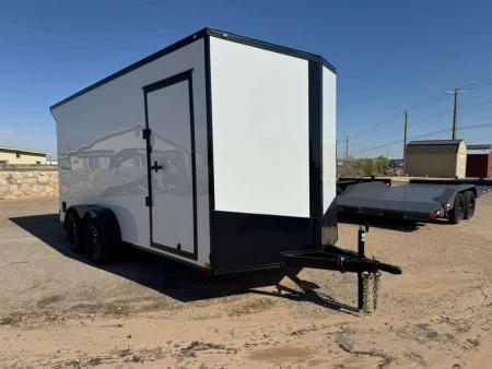 New 2027 New 7x16 TA Screwless Enclosed Trailer | Blackout | Spoiler Package | 7' Interior | .08 Polycor | Dexter Axles | El Paso | 1156