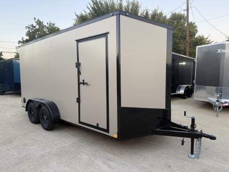 New 2026 New 7x16 TA Screwless Enclosed Trailer | Blackout | Spoiler Package | 7' Interior | .08 Polycor | Dexter Axles  | El Paso | 1157