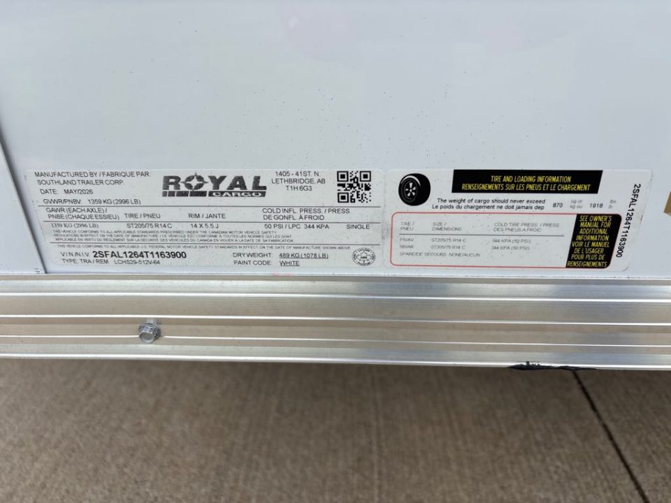 New SOUTHLAND TRAILER CORP. LCHS29-512V-64R Cargo / Enclosed Trailer