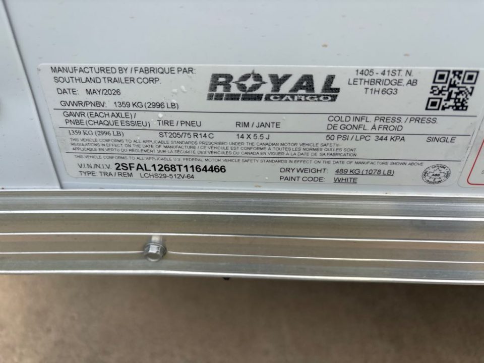 New SOUTHLAND TRAILER CORP. LCHS29-512V-64R Cargo / Enclosed Trailer