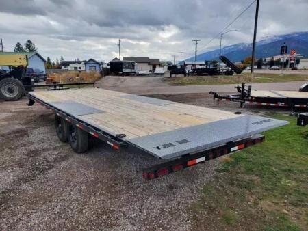 New 2027 Iron Bull 102"x24' 14K Deckover Tilt Trailer