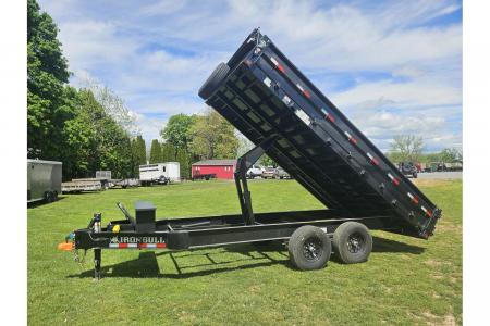 New 2026 Iron Bull Dump Trailers 8x16' Deckover Dump Trailer 14000# GVW DDP9616072