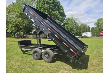 New 2026 Iron Bull Dump Trailers 8x16' Deckover Dump Trailer 14000# GVW DDP9616072