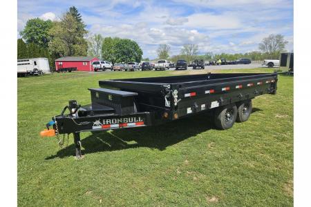New 2026 Iron Bull Dump Trailers 8x16' Deckover Dump Trailer 14000# GVW DDP9616072