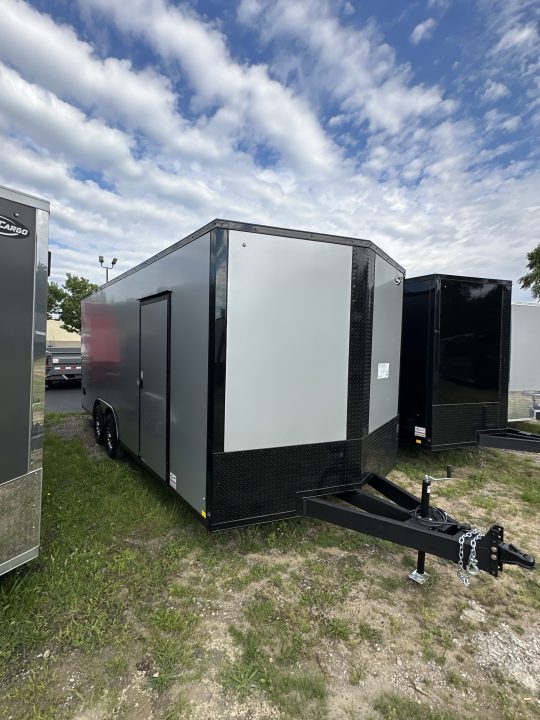 New 2026 ITI Cargo 8.5 X 20 XE Flat Top V-Nose Car Hauler 10K ( Composite Silver/ Black Trim )