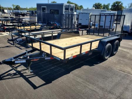 New 2026 Down 2 Earth Trailers 7X14 TA 7000 LB GVWR Utility Trailer WITH REAR RAMP/GATE