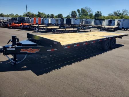 New 2026 Down 2 Earth Trailers 8.5X24 TA 14000 LB GVWR POWER TILT DECK OVER Equipment Trailer