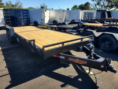 New 2026 Down 2 Earth Trailers 7X24 10K Equipment Trailer WITH STAND UP RAMPS